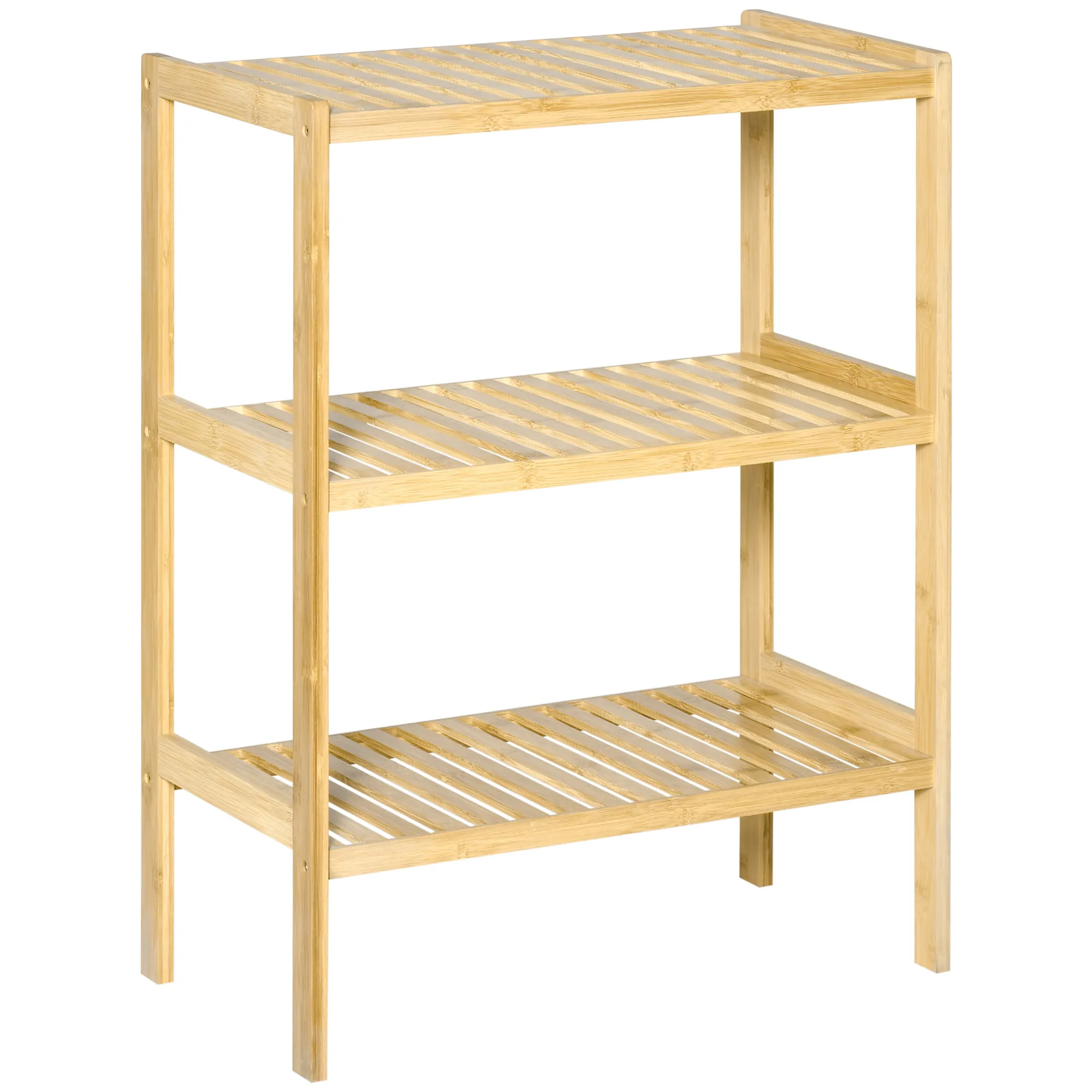 Badregal aus Bambus 62L x 33B x 80H cm, Natur