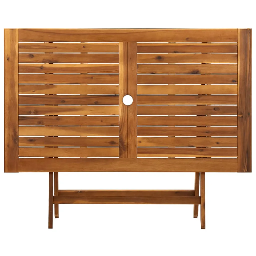 Klappbarer Gartentisch 120x70x75 cm Massivholz Akazie