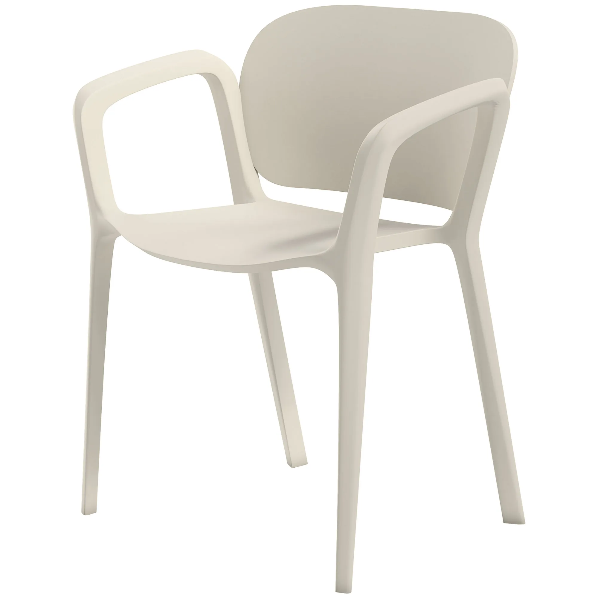 Stapelbare Balkonstühle Set 60L x 56B x 75H cm in Weiß