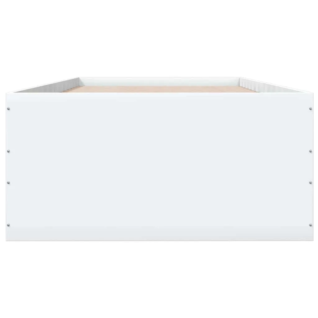 Bett Weiß 193 x 93 x 45 cm mit Holzwerkstoff und Latten