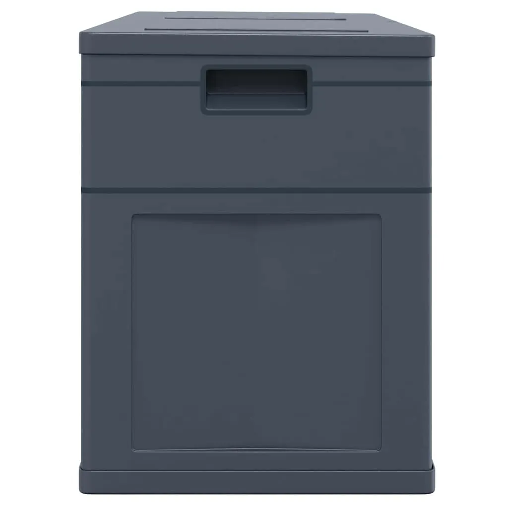 Stylische Gartenbox Schwarz 119 x 46 x 60 cm mit 320 L Stauraum