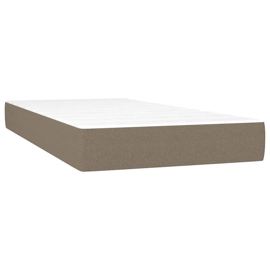 Boxspringbett Taschenfederkernmatratze 90x200 cm Taupe