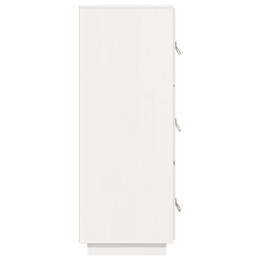 Highboard Weiß 34x40x108,5 cm Massivholz Kiefer