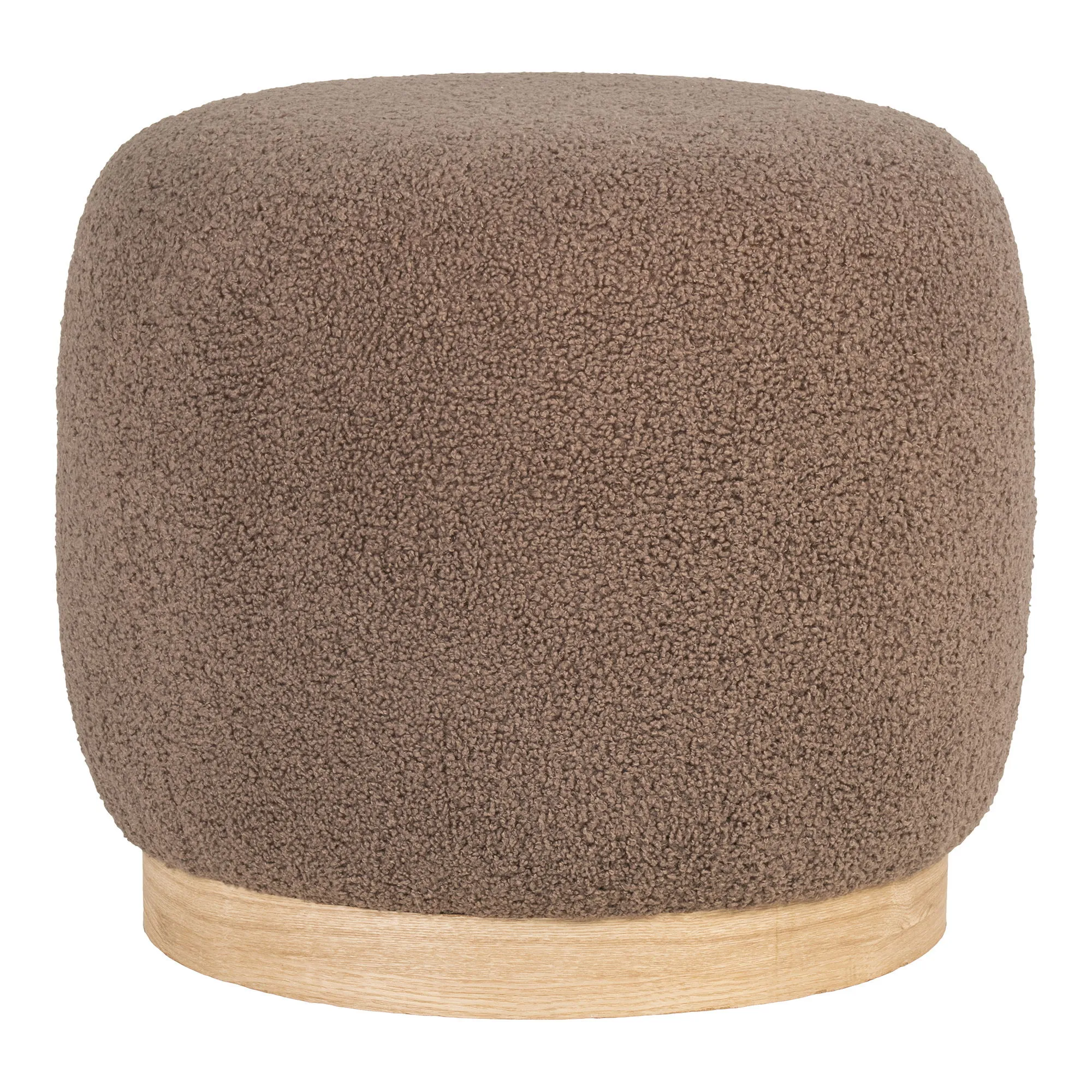 tinkaro Pouf Belfort MDF, Kiefernholz, Schaumstoff, Polyester Braun