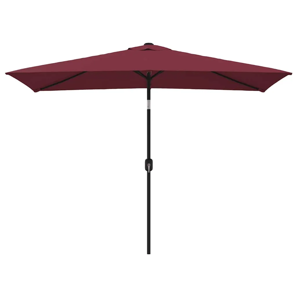 Sonnenschirm mit Metall-Mast 300x200 cm Bordeauxrot