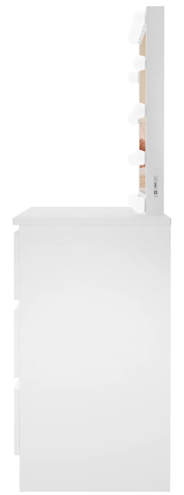 Schminktisch Duffy 130x45x145 cm weiß
