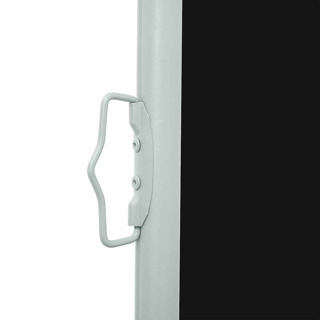 Seitenmarkise 120 x 0-500 cm in Braun mit grauer Stahlabdeckung