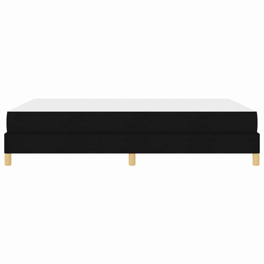 Boxspringbett mit Matratze, Stoff, 140 x 190 cm, Schwarz