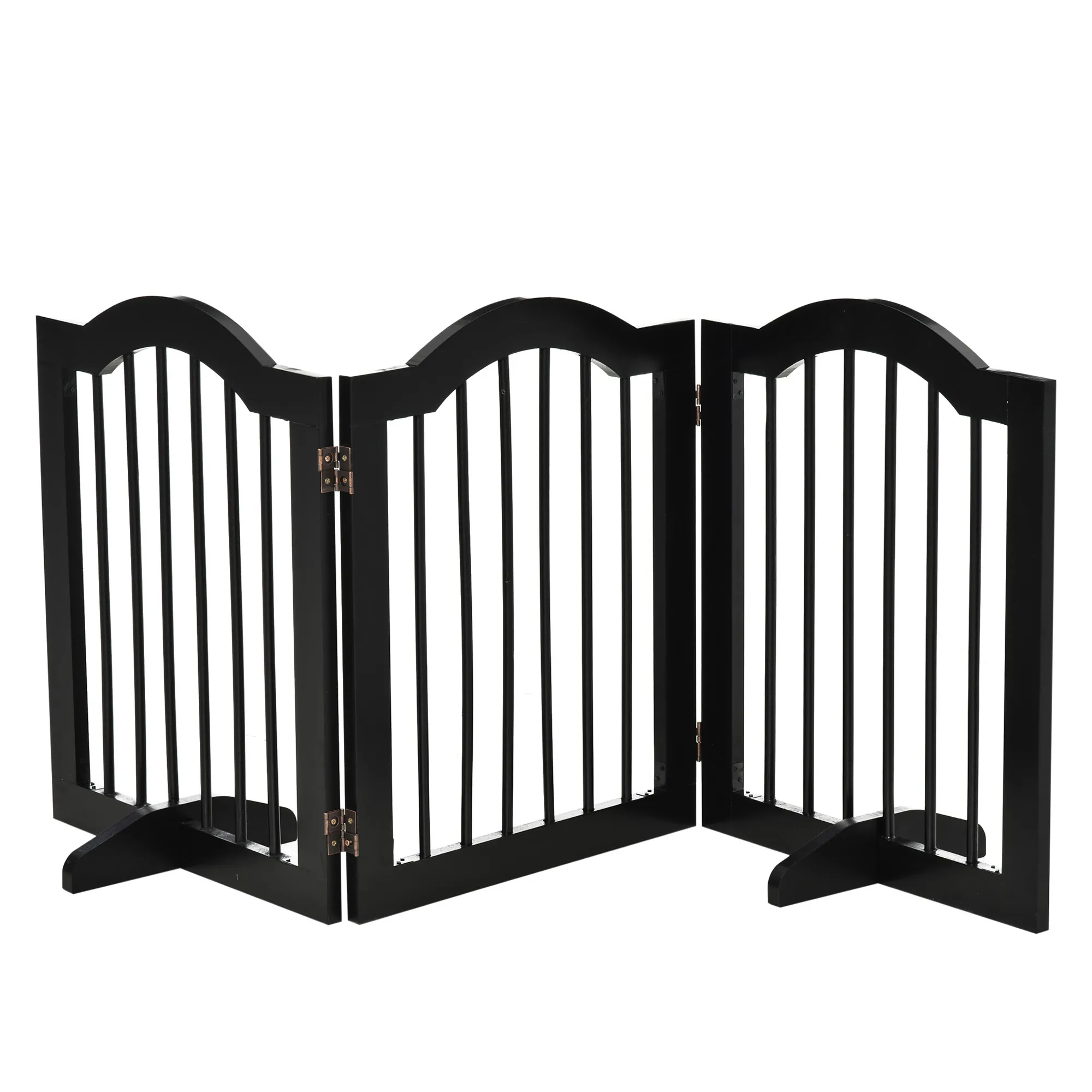 Hunde-Absperrgitter 154,5L x 29,5B x 61H cm Schwarz