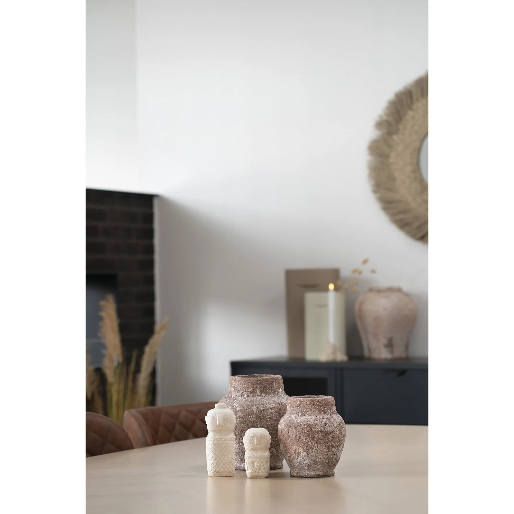 tinkaro Dekoration Zement 5,5 x 5,5 x 10 cm Beige