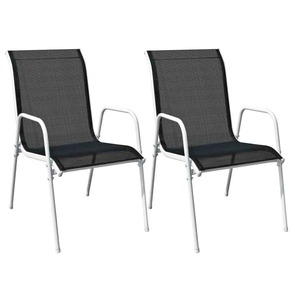 Gartenmöbel-Set Grau mit Tisch 50x71 cm und 2 Stühlen Schwarz/Grau