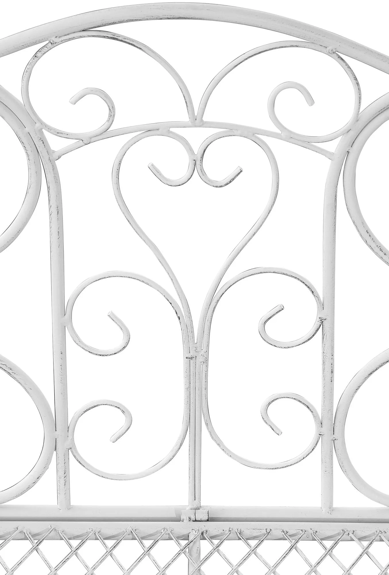 Gartenbank Tara 113x47x89 cm antik weiß