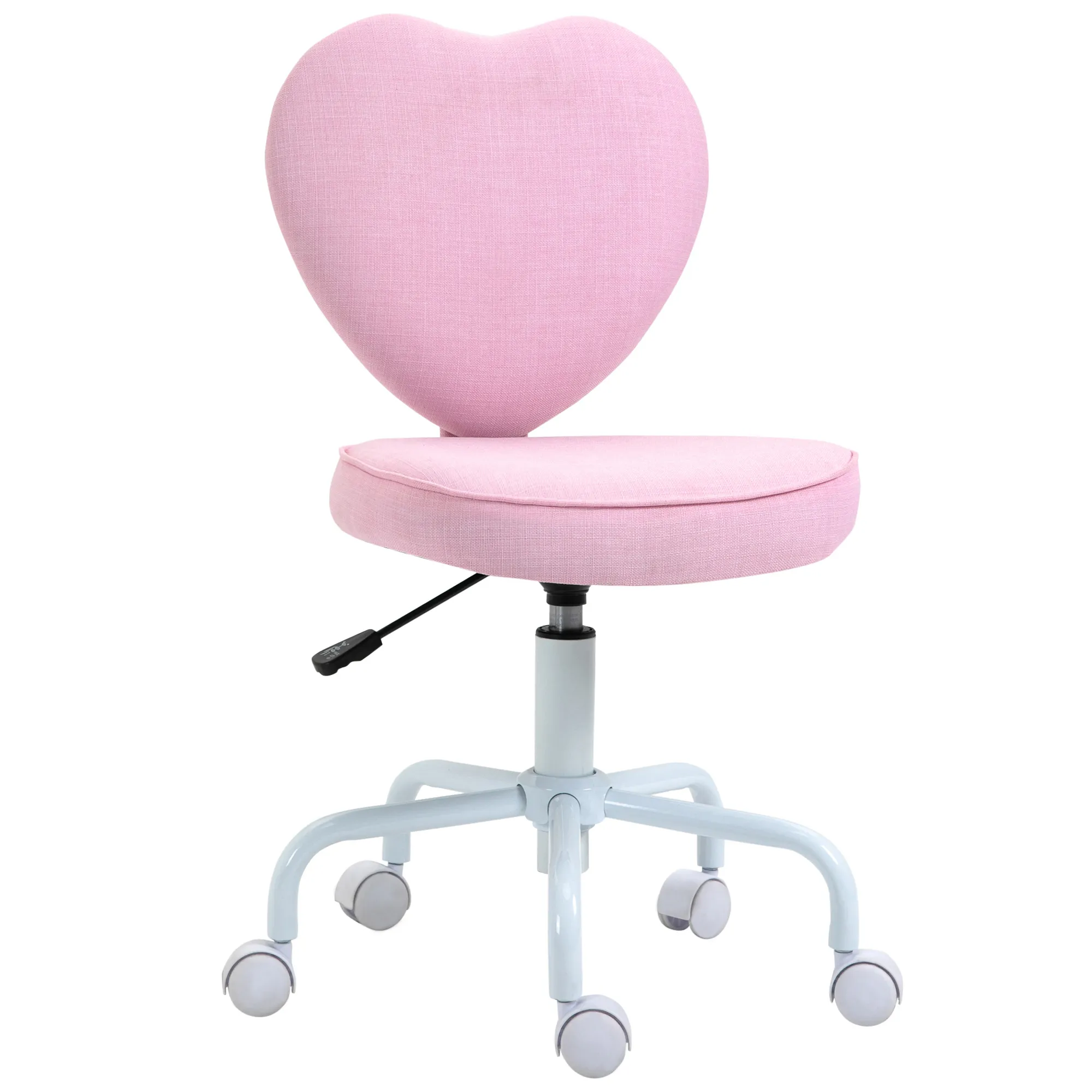 Rosa Schreibtischstuhl 42B x 50T x 79-89 cm mit Herzdesign
