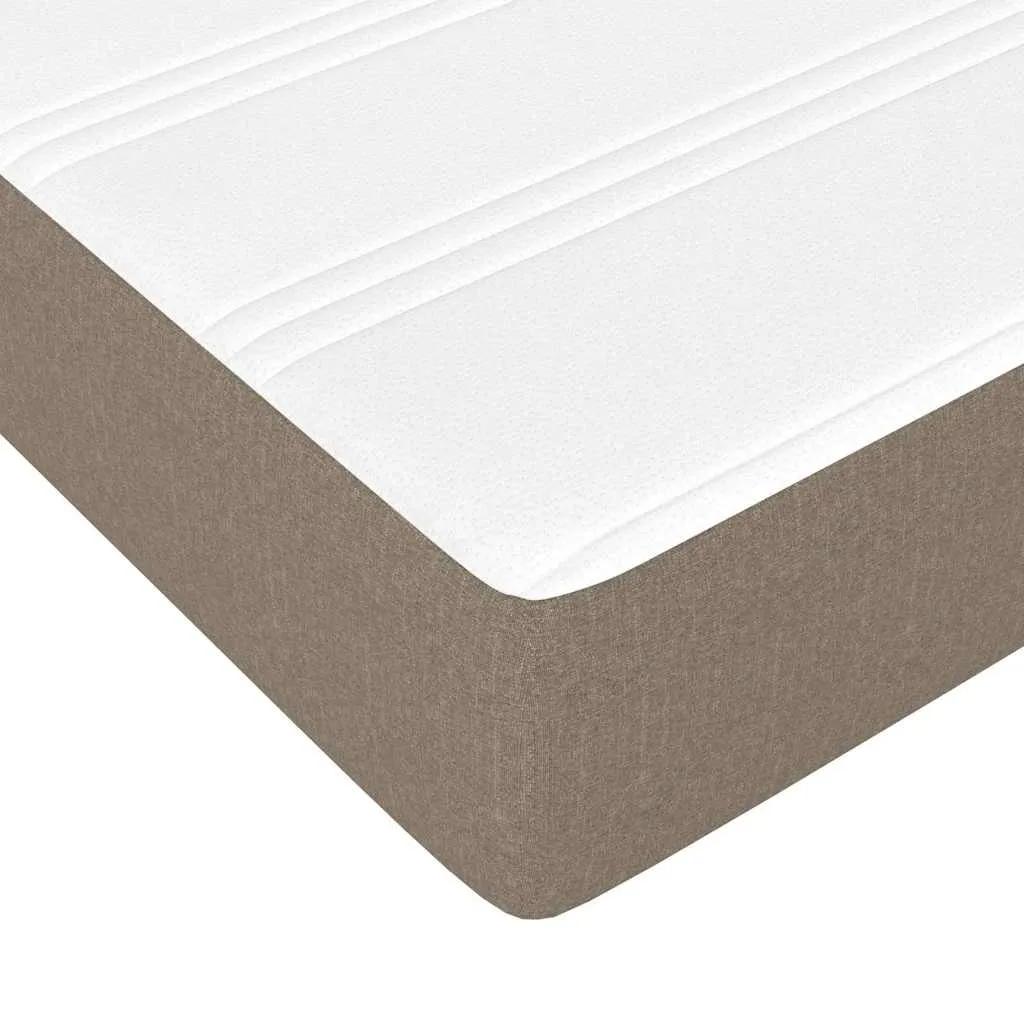 Boxspringbett Taschenfederkernmatratze 90x200 cm Taupe