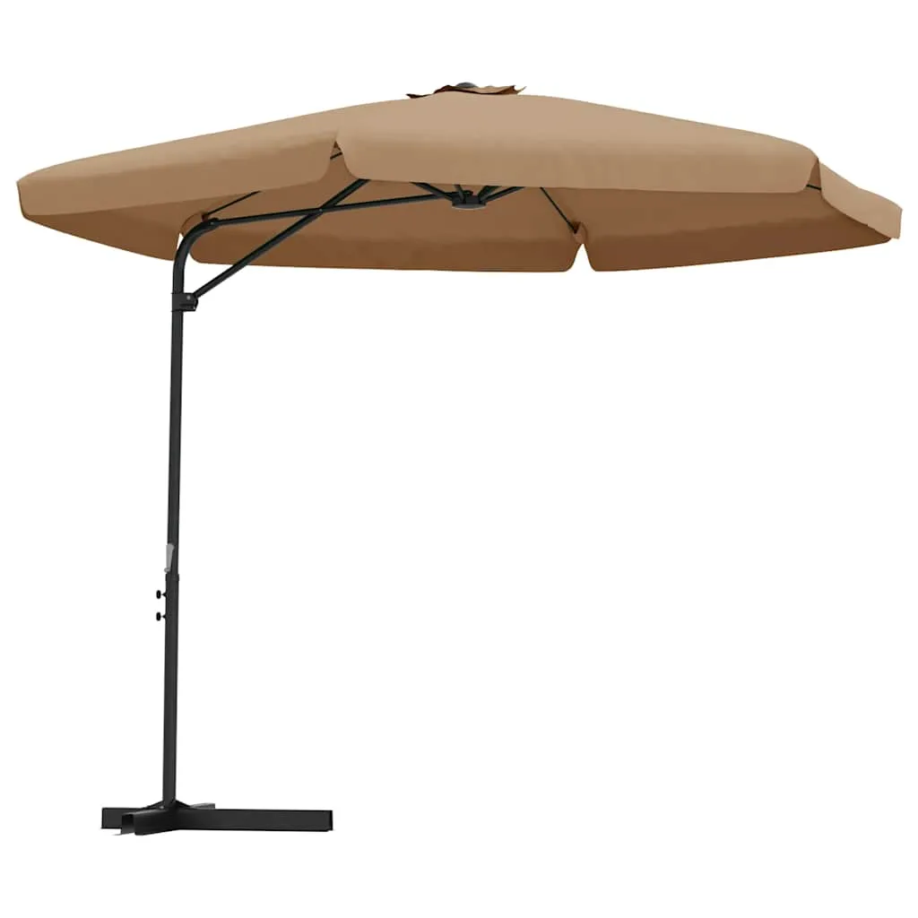 Sonnenschirm Taupe 300x250 cm mit Stahlmast und Kurbelmechanismus