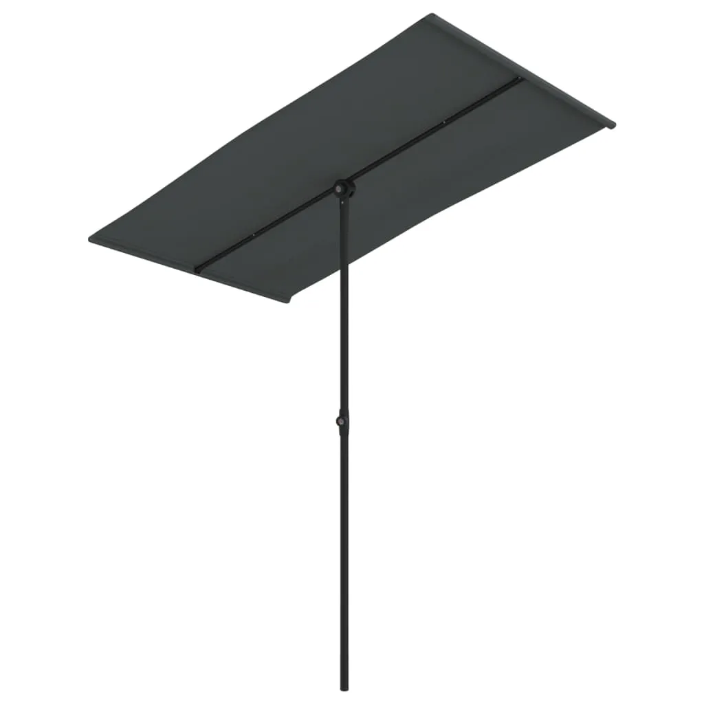 Sonnenschirm Anthrazit 180x110x208 cm mit UV-beständigem Polyester