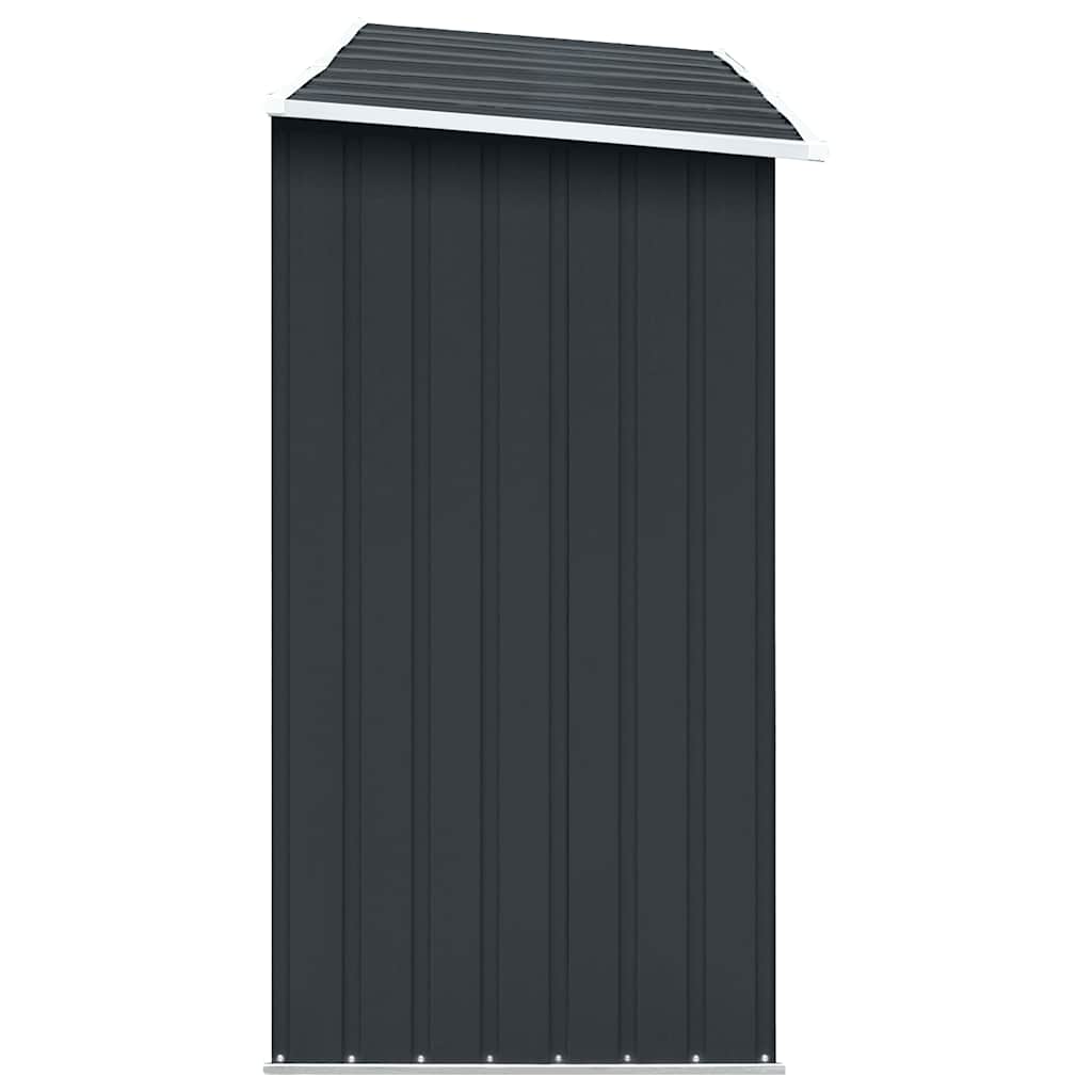 Brennholzschuppen Anthrazit 330 x 84 x 144/152 cm