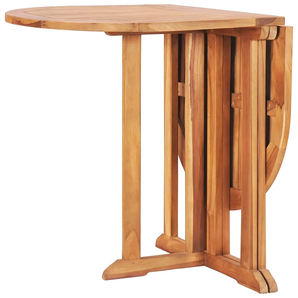 Klappbares Essmöbel-Set aus Naturholz 120x70x75 cm, Naturfarbe