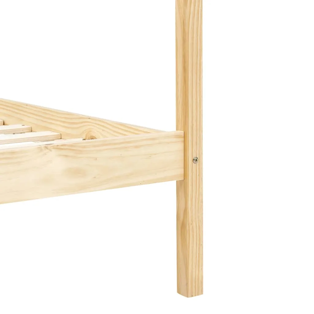 Himmelbettrahmen aus Massivholz 204 x 104 x 200 cm