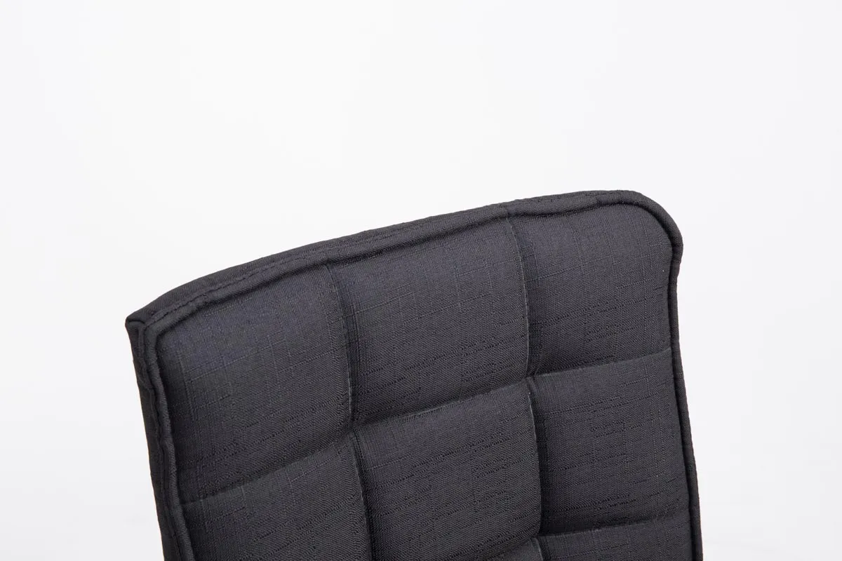 Esszimmerstuhl Peking V2 Stoff 90-104x43x59 cm schwarz