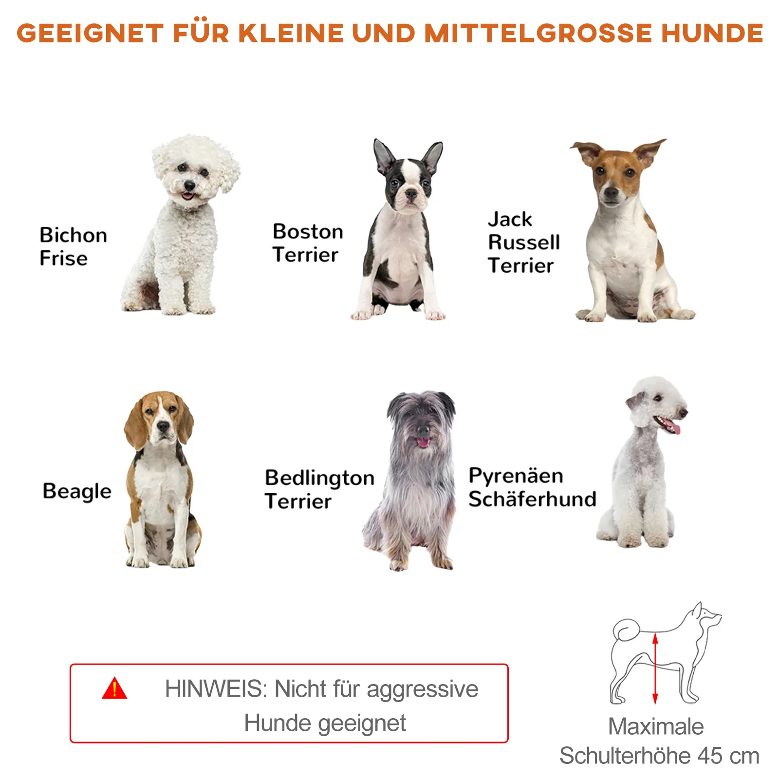 Hundeschutzgitter aus Kiefernholz und Stahl, Grau, 183 cm lang