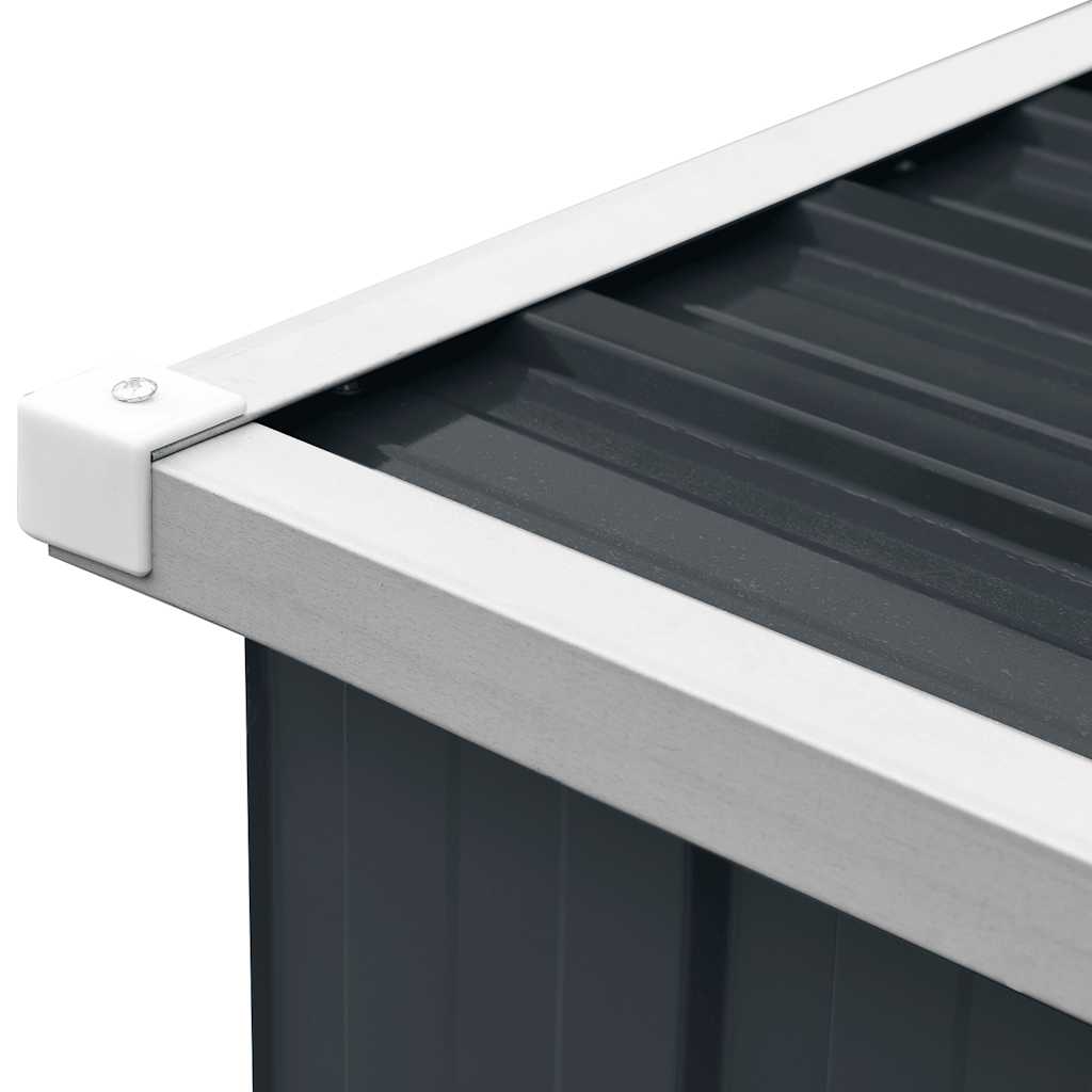 Brennholzschuppen Anthrazit 330 x 84 x 144/152 cm