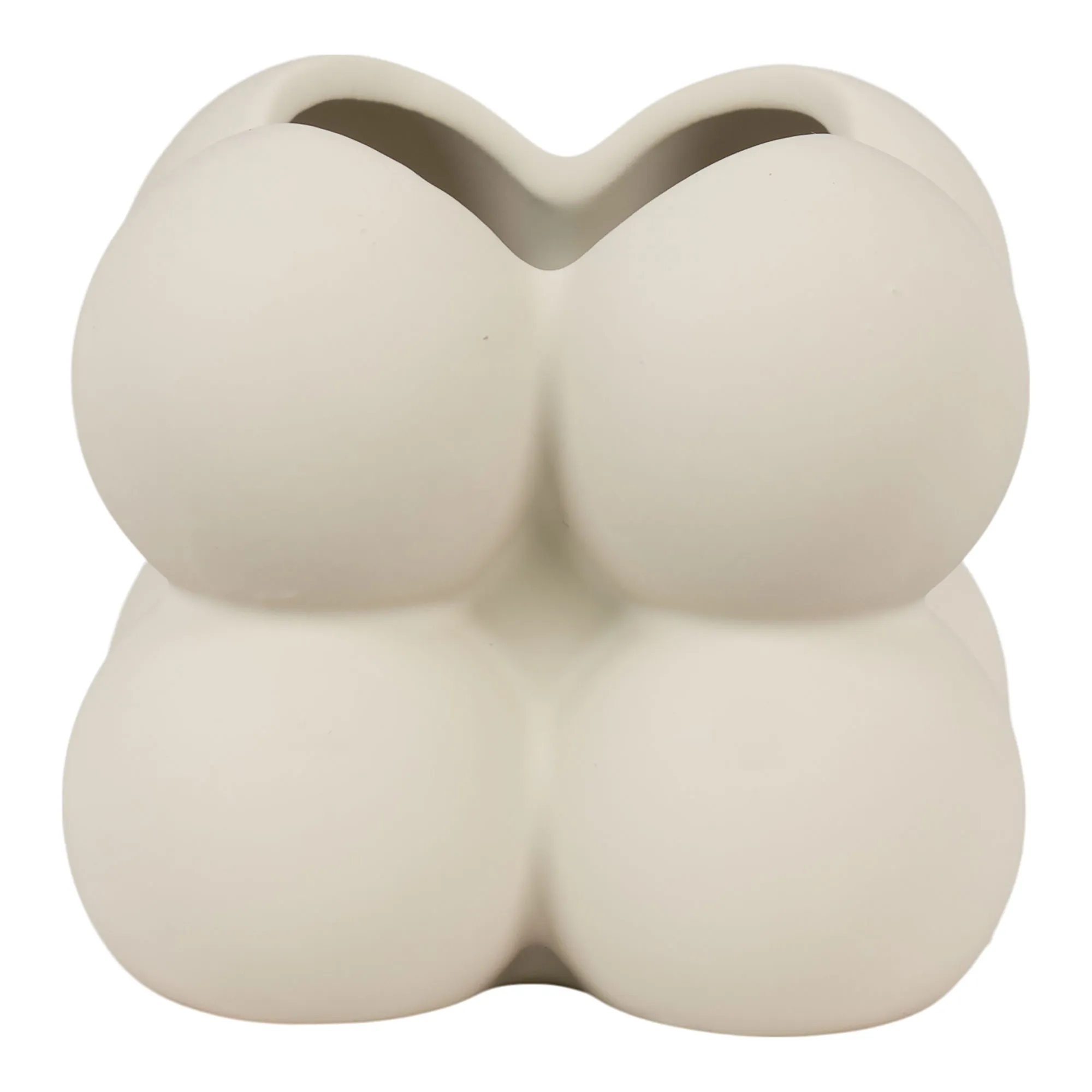 tinkaro Blumentopf Steingut Grau