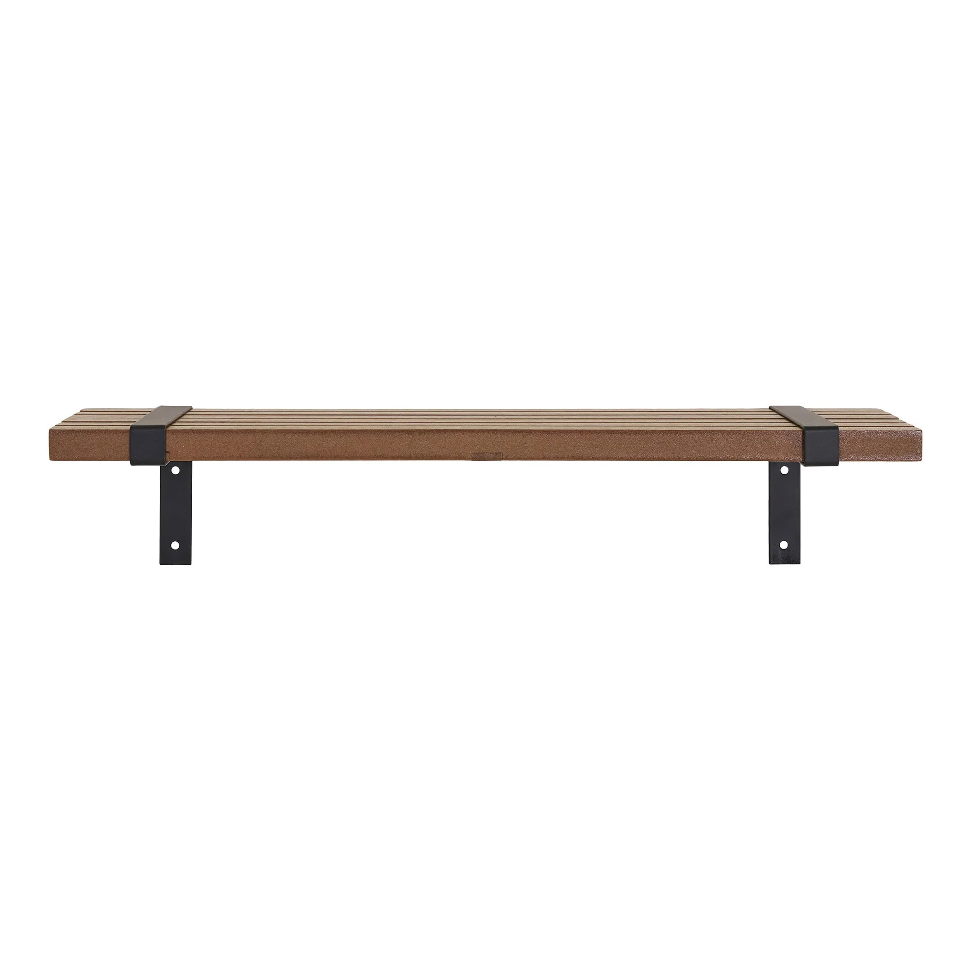 tinkaro Wandregal Luxor MDF, Eschenfurnier, Metall Natur / Schwarz
