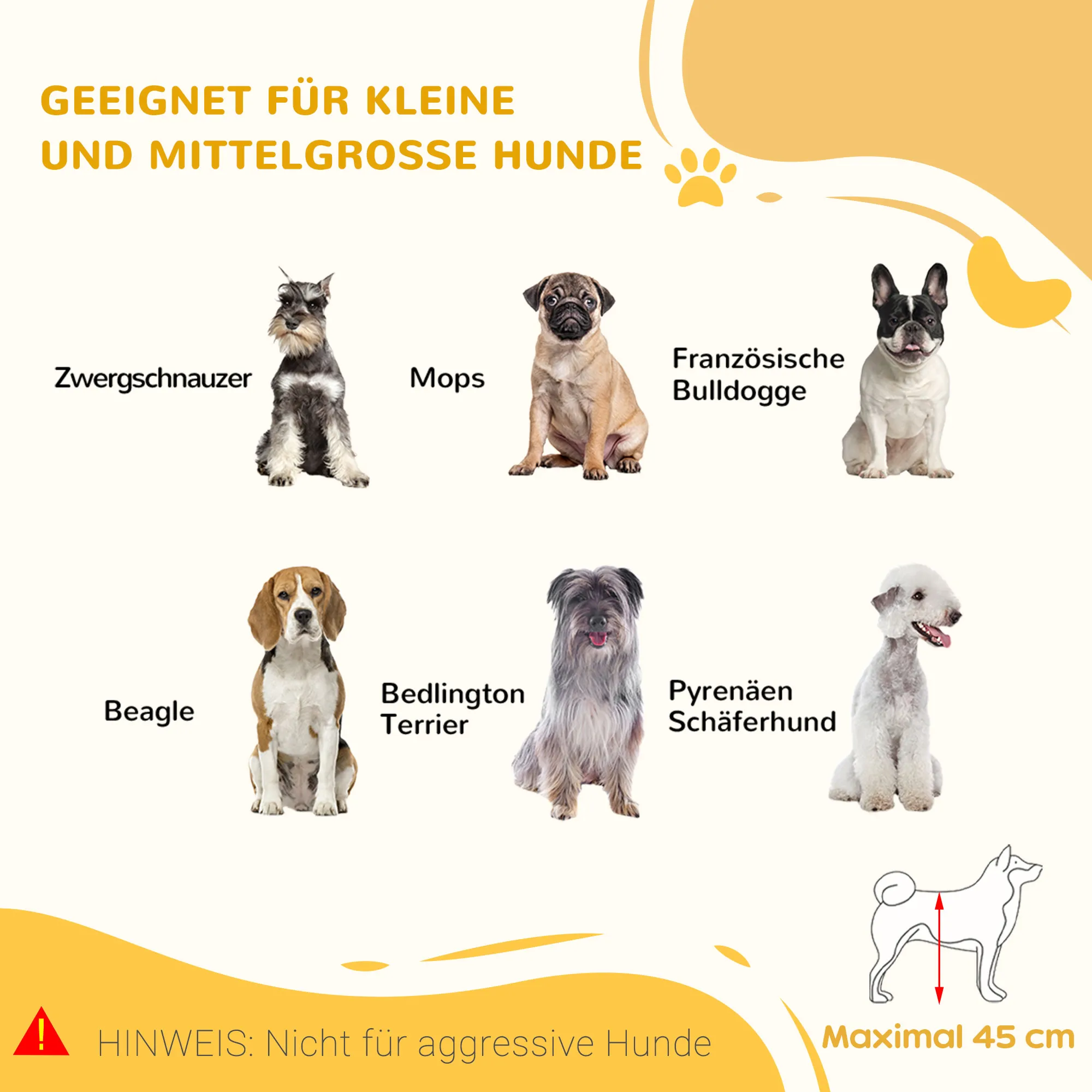 Hundeschutzgitter aus Kiefernholz, ausziehbar, Natur, 180 cm