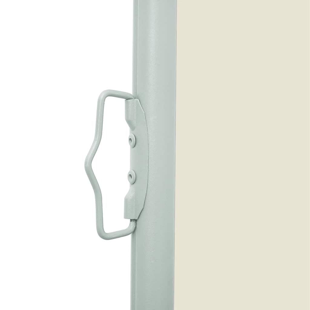 Einziehbare Garten-Seitenmarkise 300x120 cm in Grüngrau und Cremeweiß