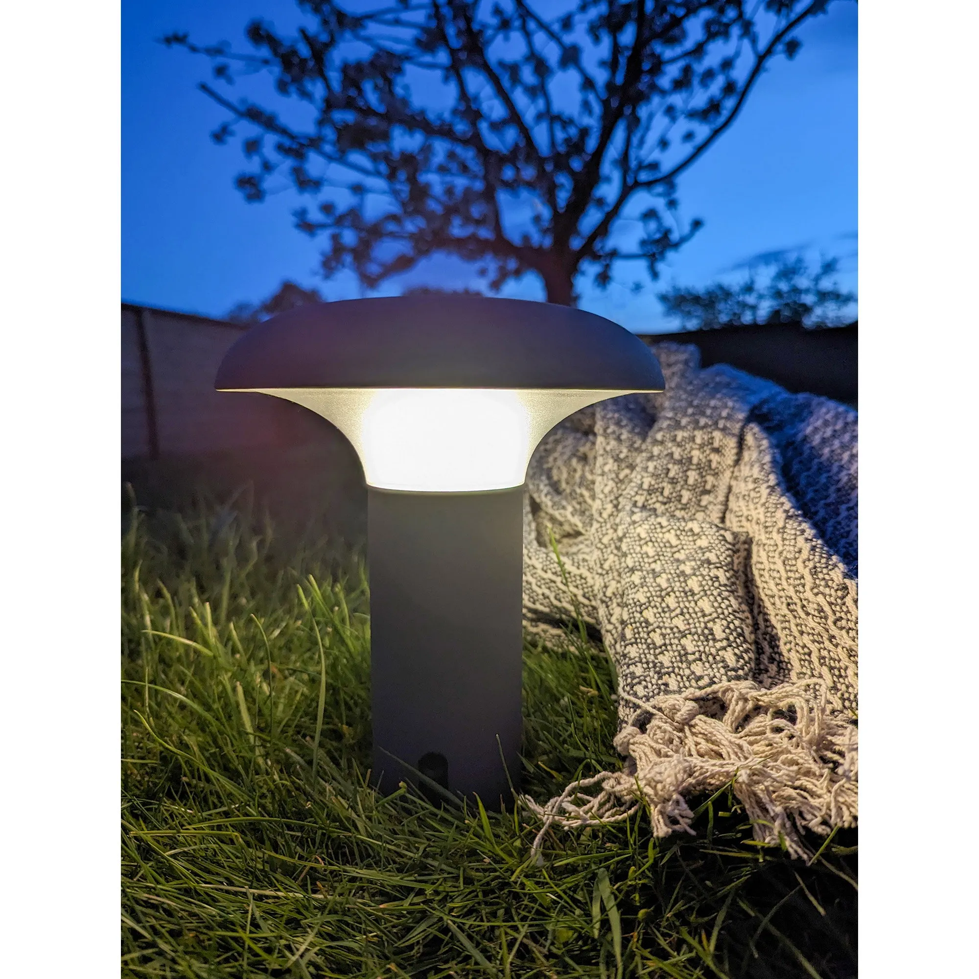 tinkaro Ramsey LED Lampe wiederaufladbar 17 x 17 x 21 cm Grau