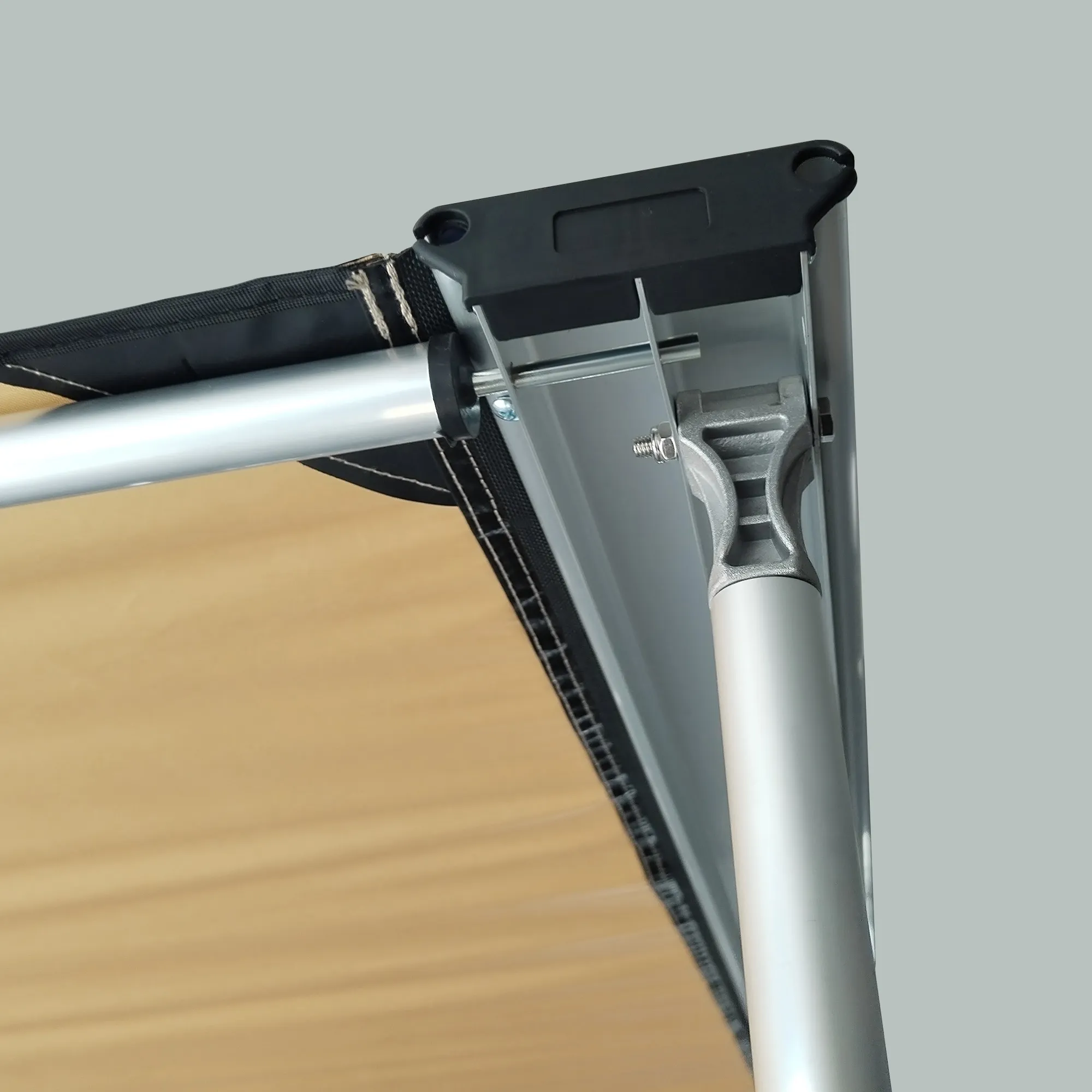 Car Side Awning 160L x 250B x 125-225H cm in Khaki