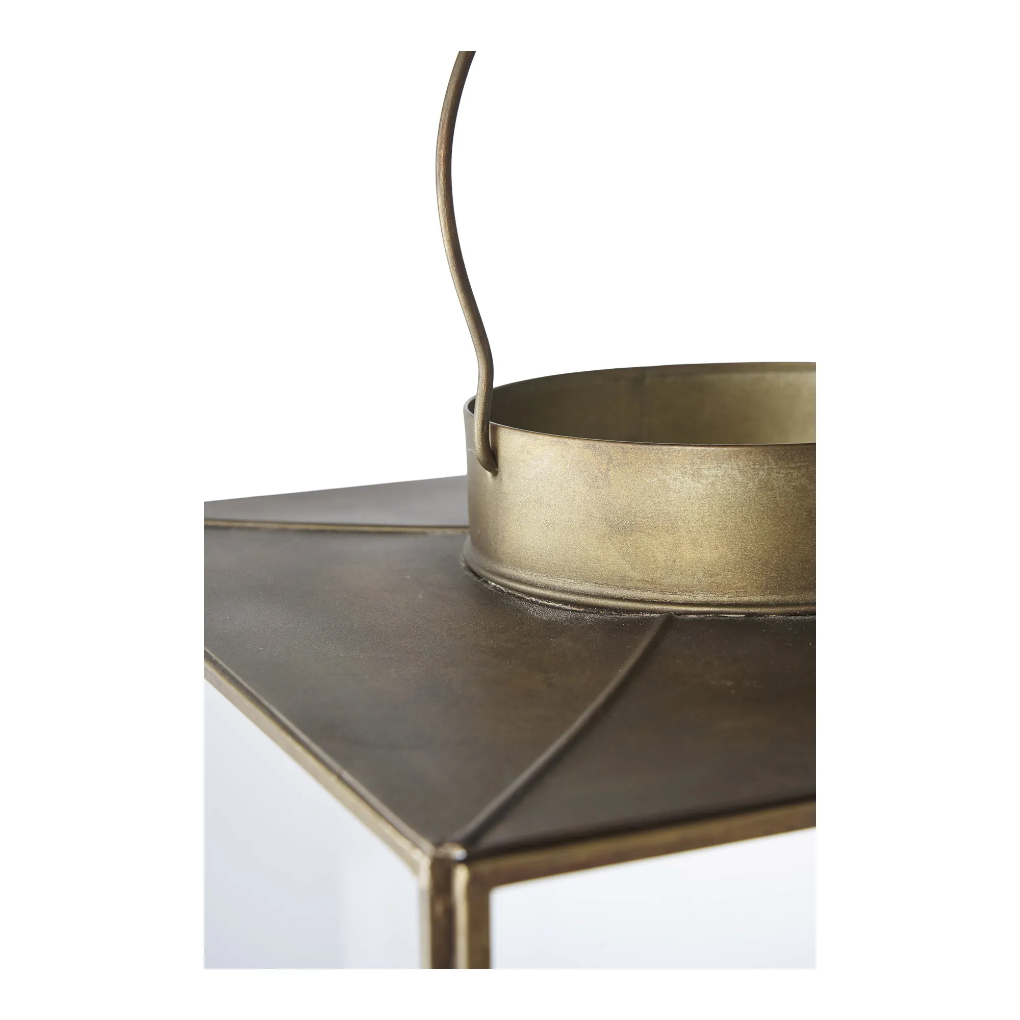 tinkaro Mohali Laterne 24,5 x 24,5 x 42 cm Antik-Messing-Look