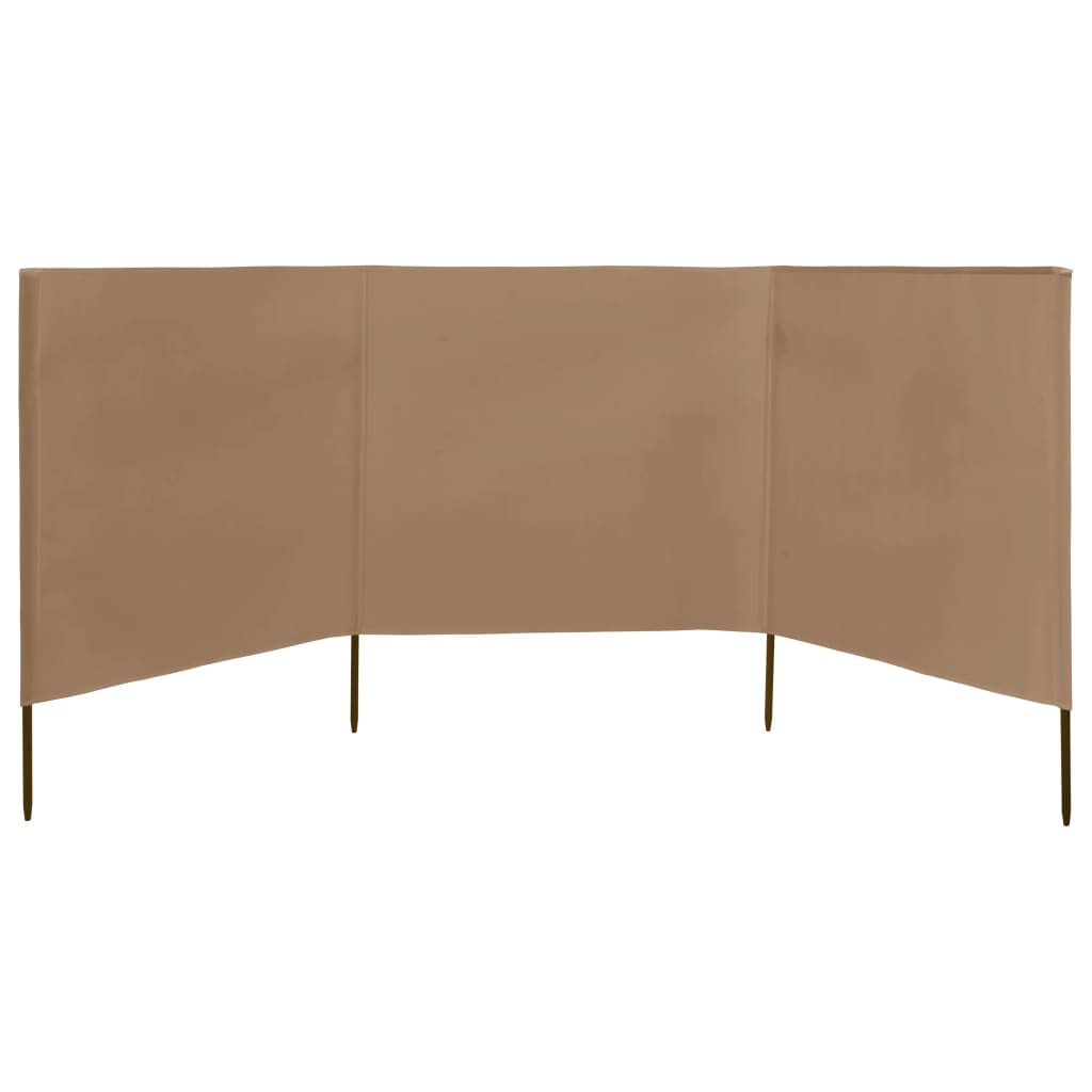 Faltbarer Windschutz 400 x 160 cm in Taupe