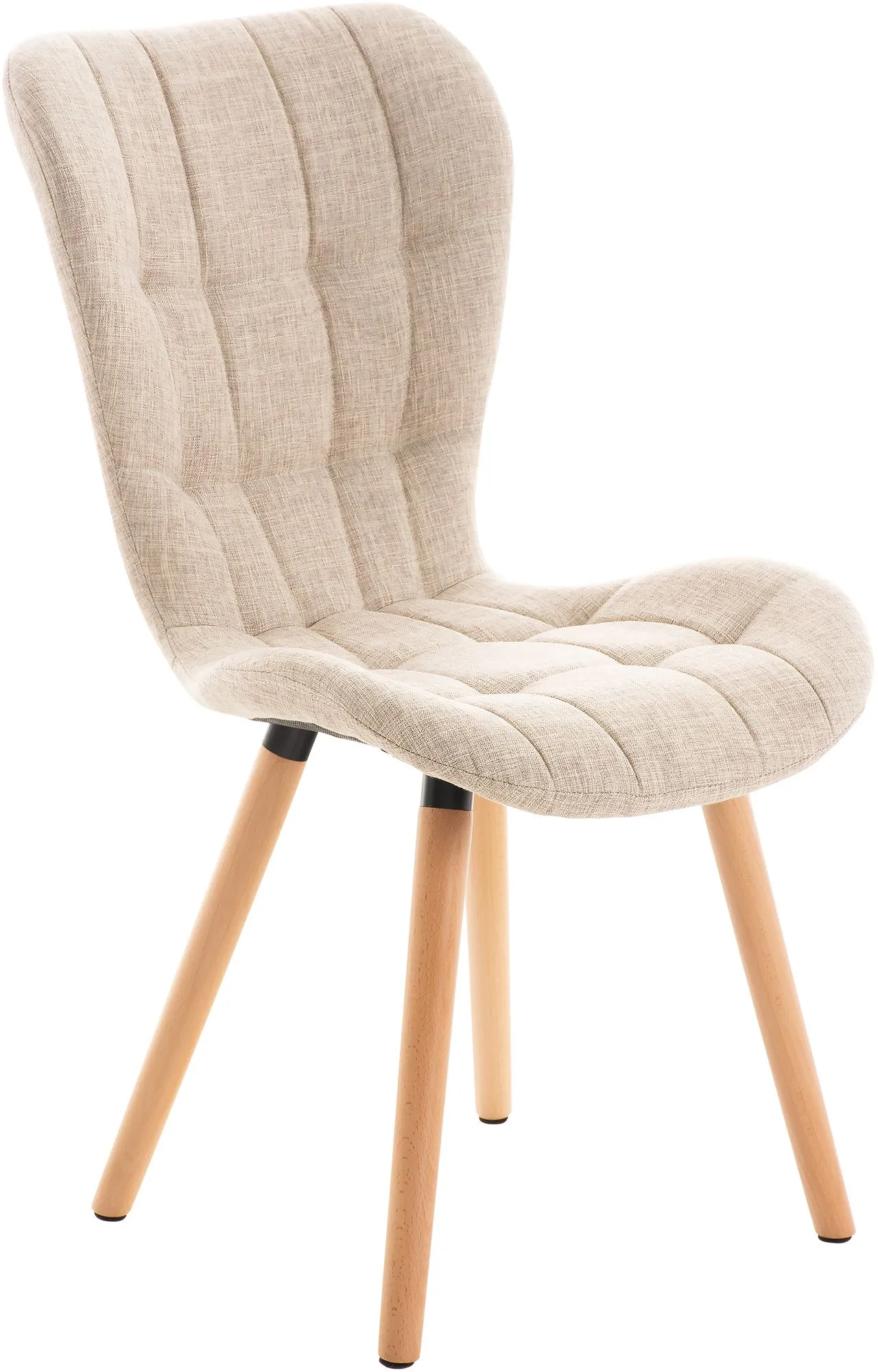 Esszimmerstuhl Elda Massivholz 88x50x63 cm creme