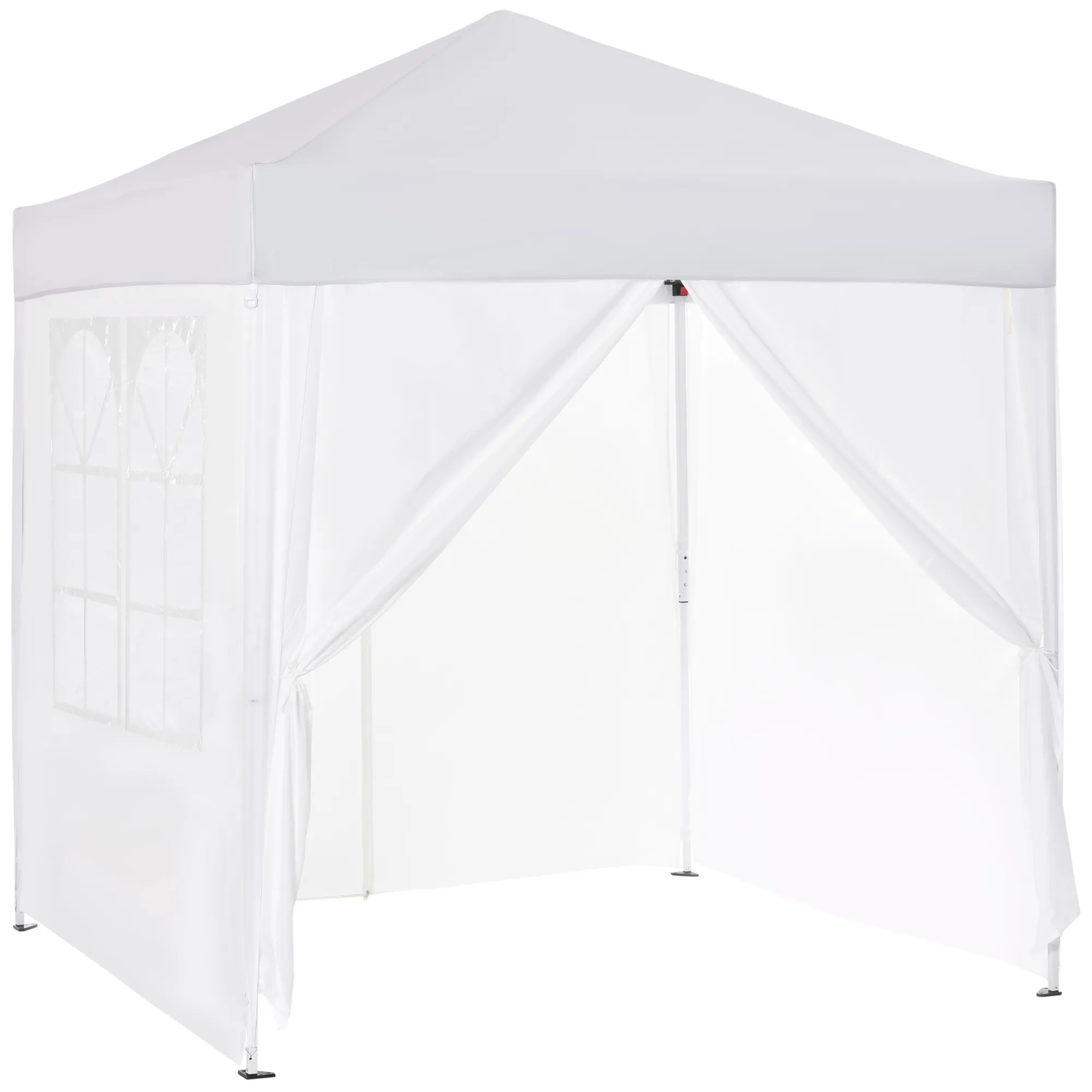 Kompakter Faltpavillon 2x2m in Weiß für Garten und Events