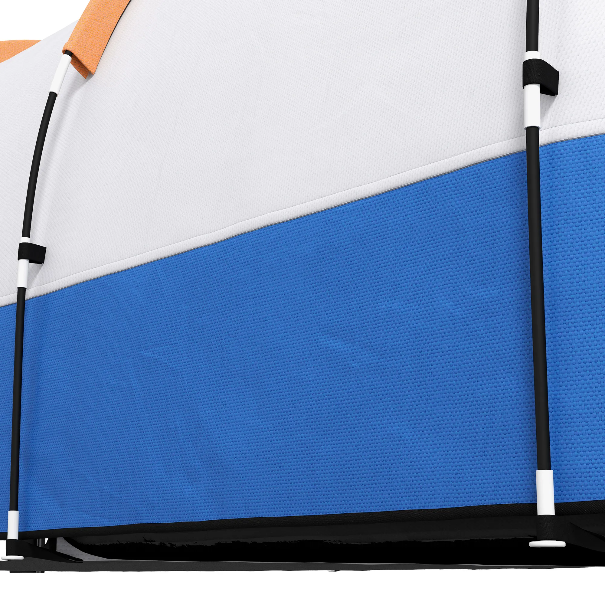 Tunnelzelt 4 Personen 420x200x150 cm Orange