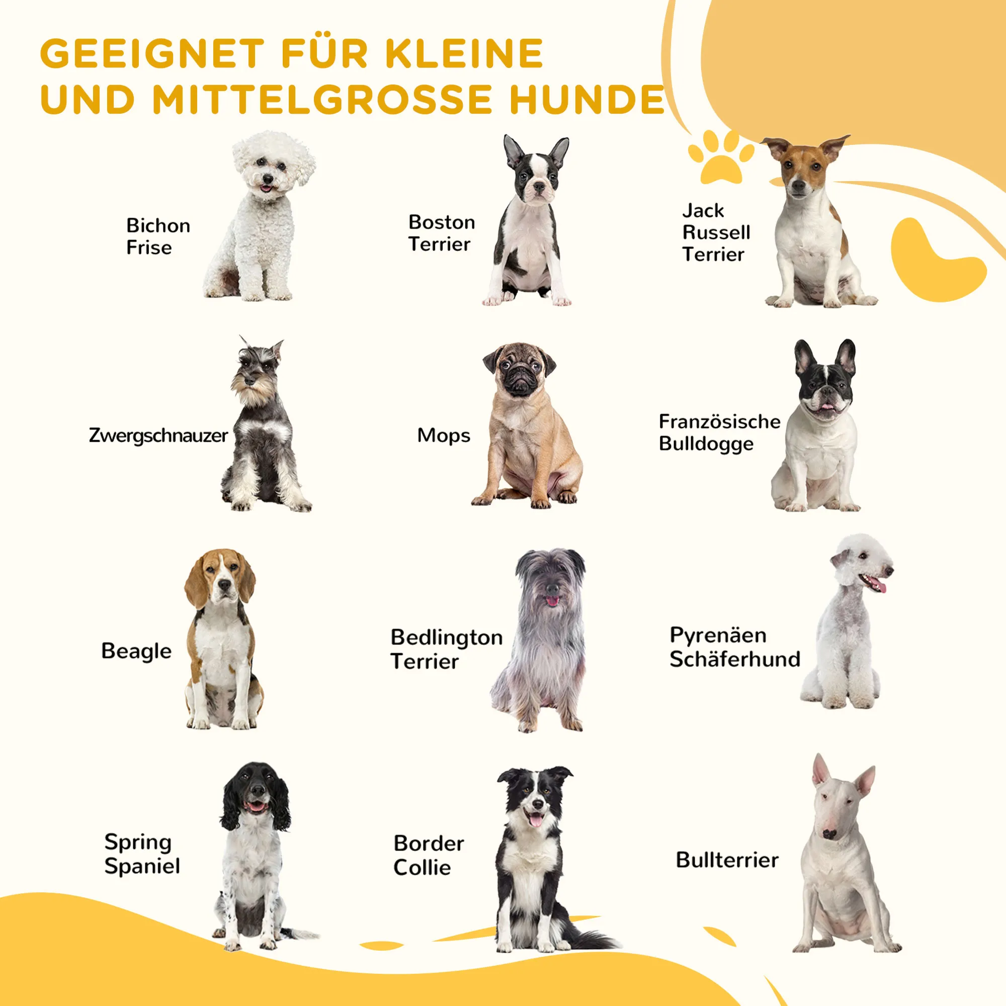 Hundegitter freistehend aus MDF, klappbar, 155 x 76 cm, Dunkelbraun