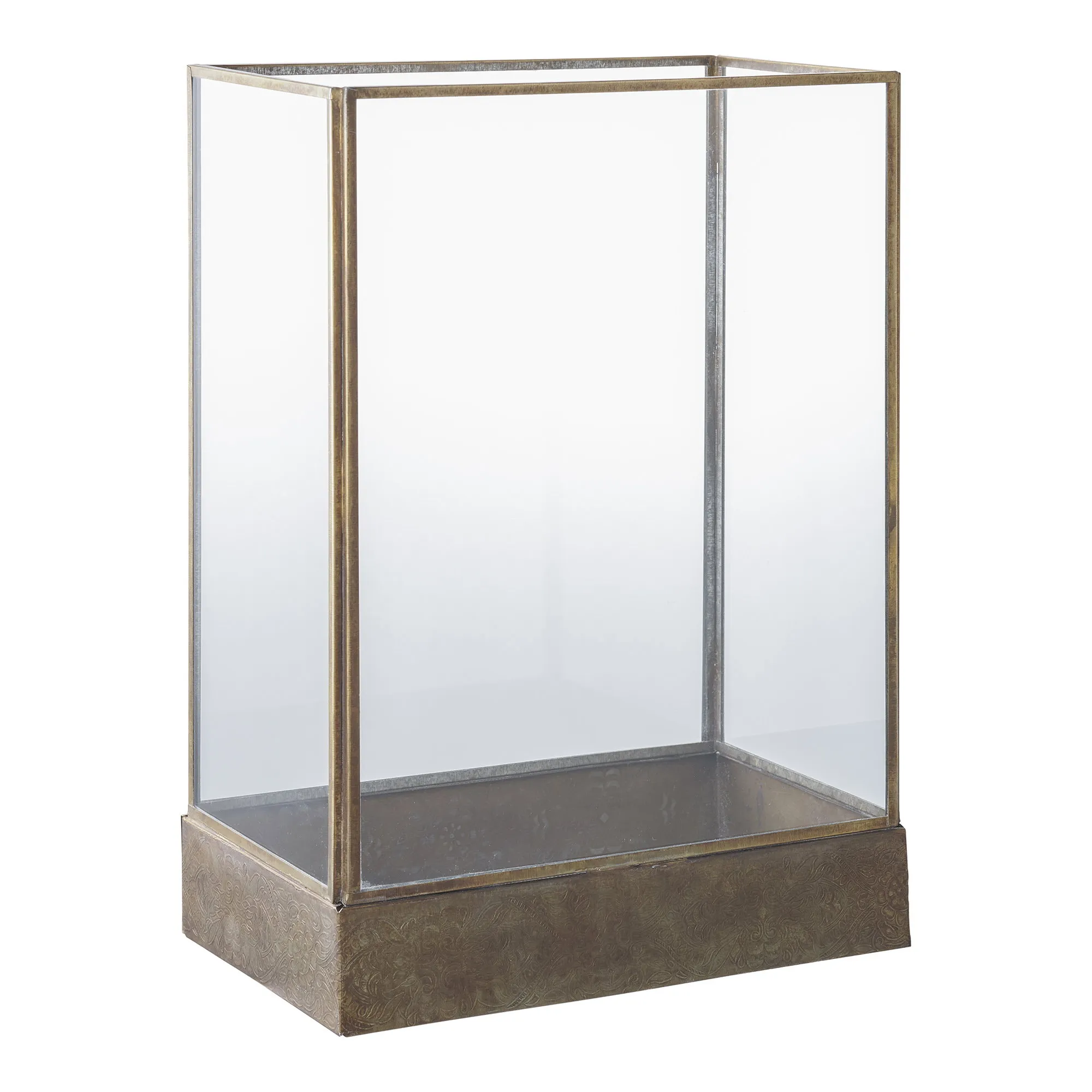 tinkaro Manali Laterne 25 x 15 x 36,5 cm Antik-Messing-Look