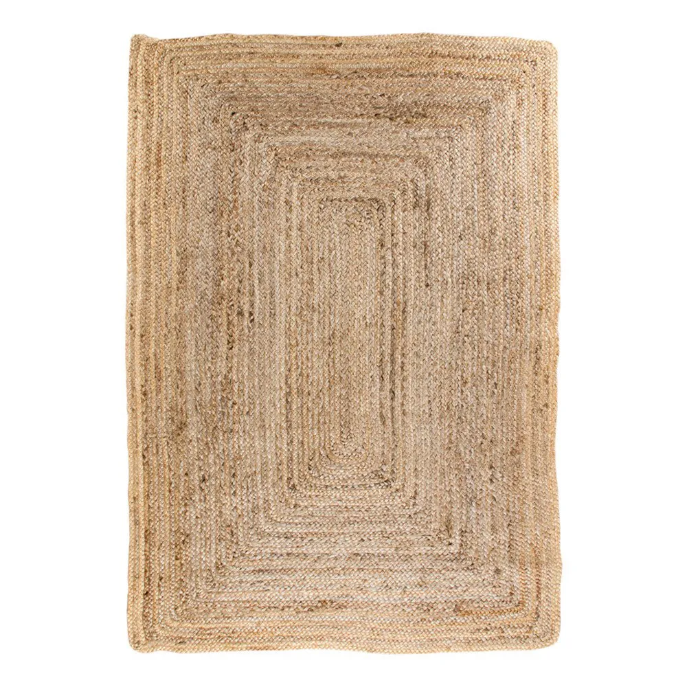 tinkaro Bombay Teppich geflochten Jute 240x180 cm Natur
