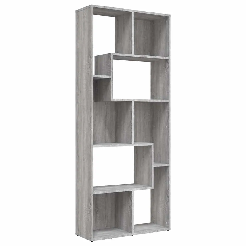 Bücherregal 67x24x161 cm in Grau Sonoma aus Holzwerkstoff