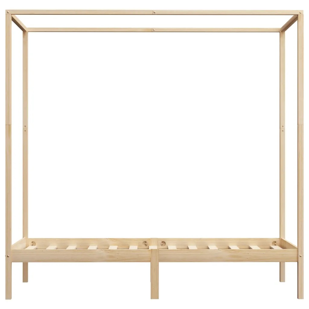 Himmelbettrahmen aus Massivholz 204 x 104 x 200 cm