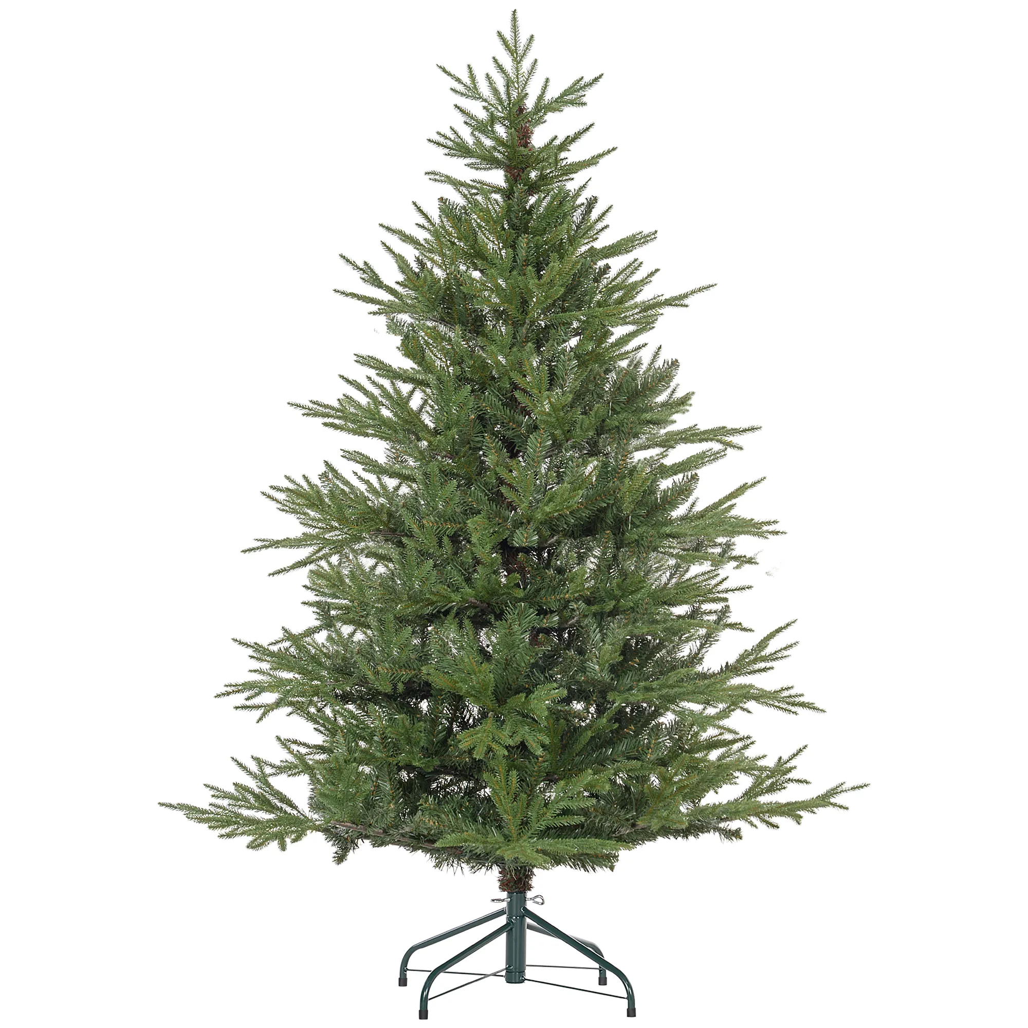 Weihnachtsbaum 150 cm, realistisches Aussehen, Schnellaufbau, inkl. Ständer, feuersicherer Kunststoff