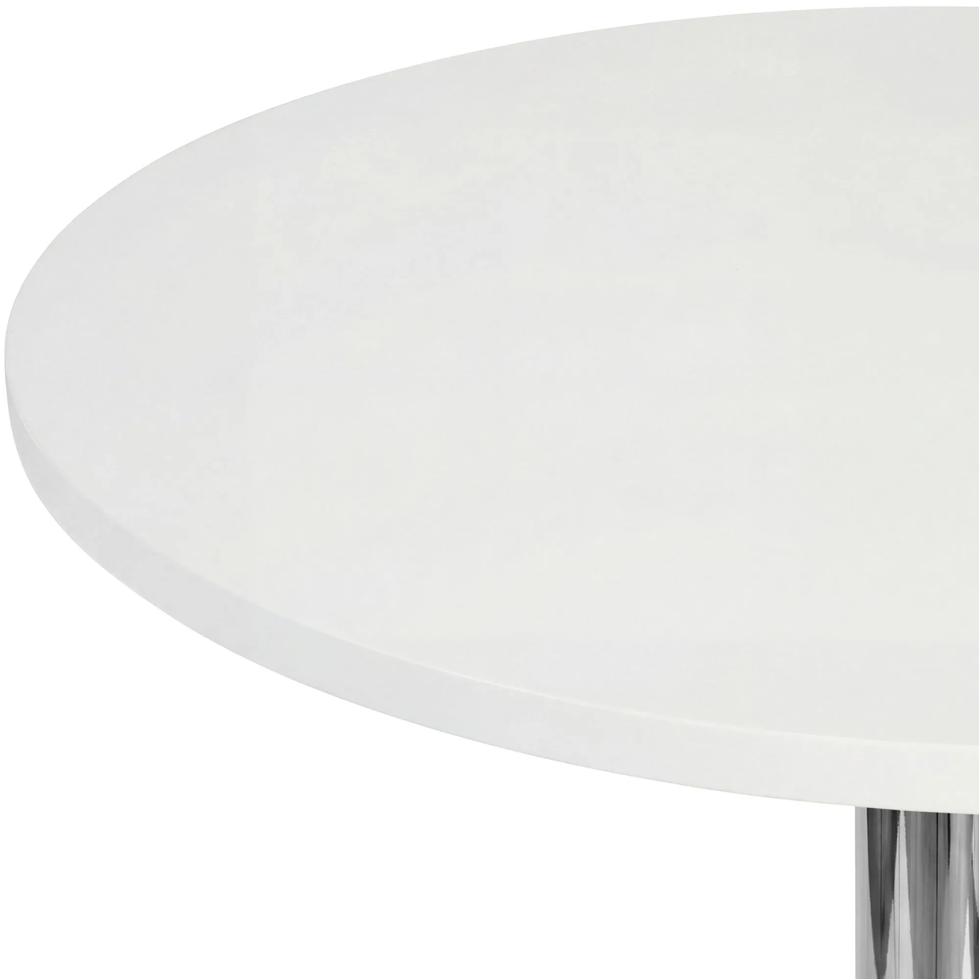 Stehtisch Lamoni 60x60x85-106 cm weiß Massivholz