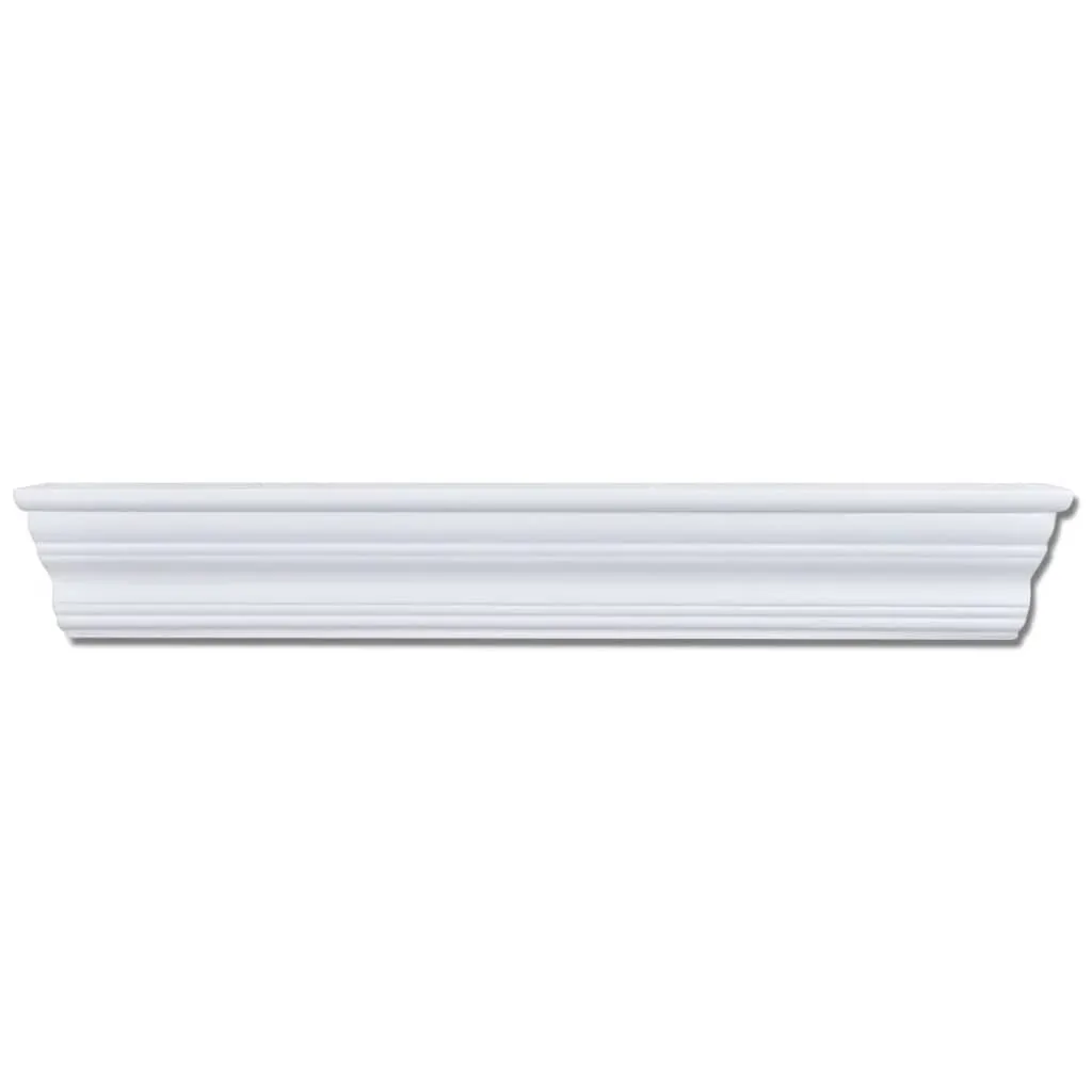 Wandregale Barockstil 61x9,5x9 cm Weiß MDF 2er-Set
