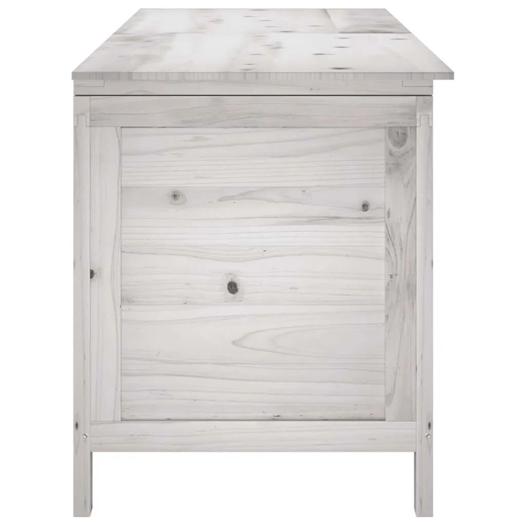 Gartenbox aus massivem Tannenholz 150 x 50 x 56,5 cm, Weiß
