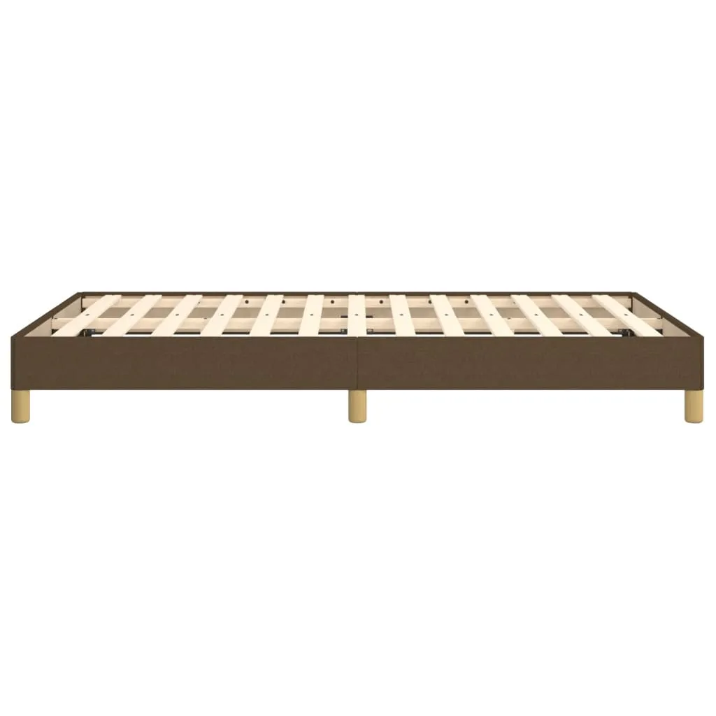 Bettgestell ohne Matratze Dunkelbraun 120x190 cm Stoff