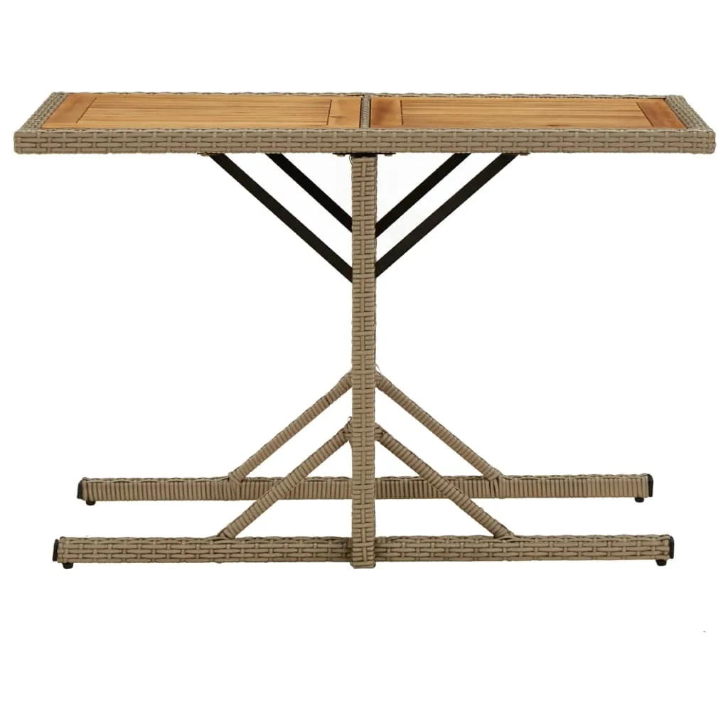 Gartentisch Echtholz 110 x 53 x 72 cm Beige