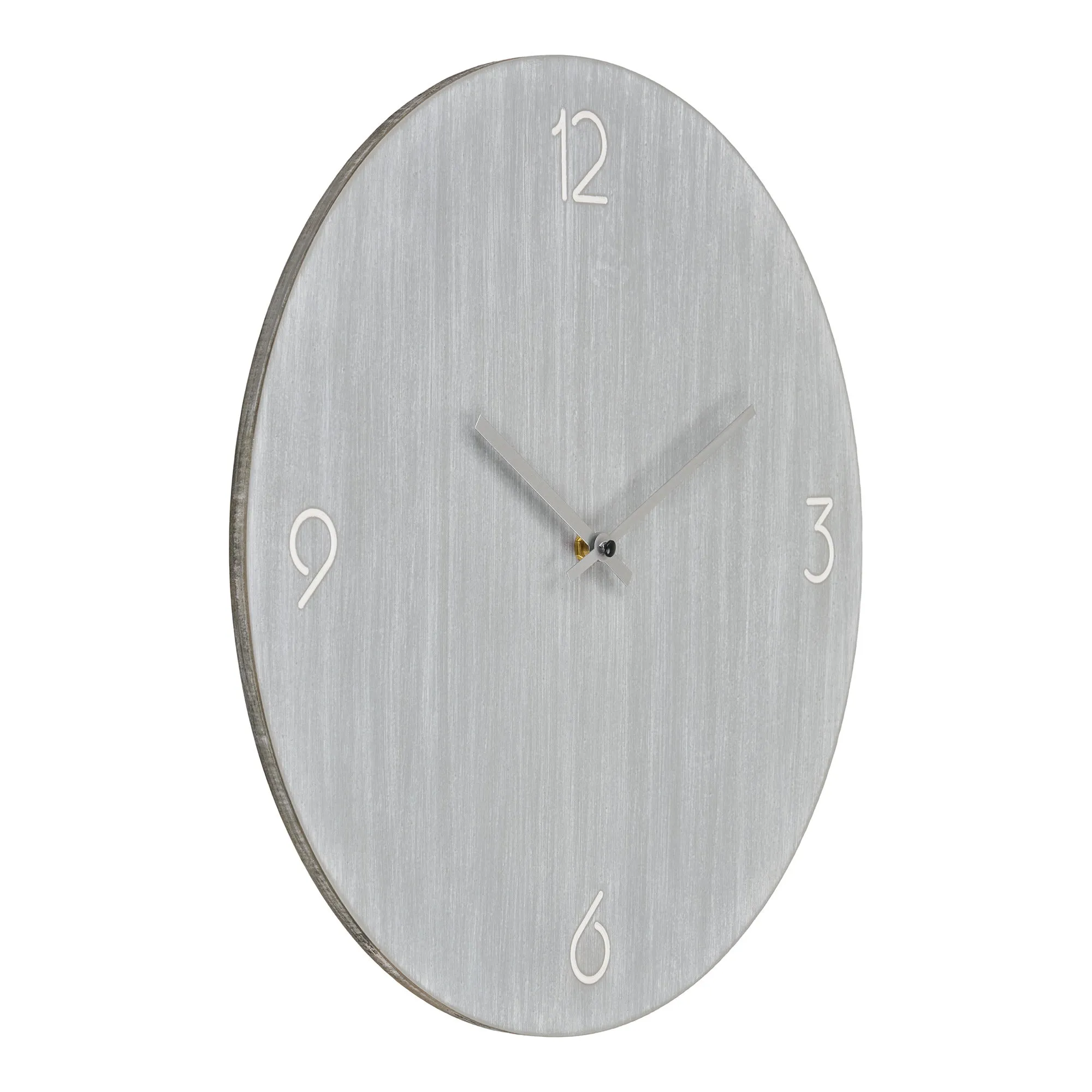 tinkaro Wanduhr Ravenna lautloses Uhrwerk ø40 cm Hellgrau