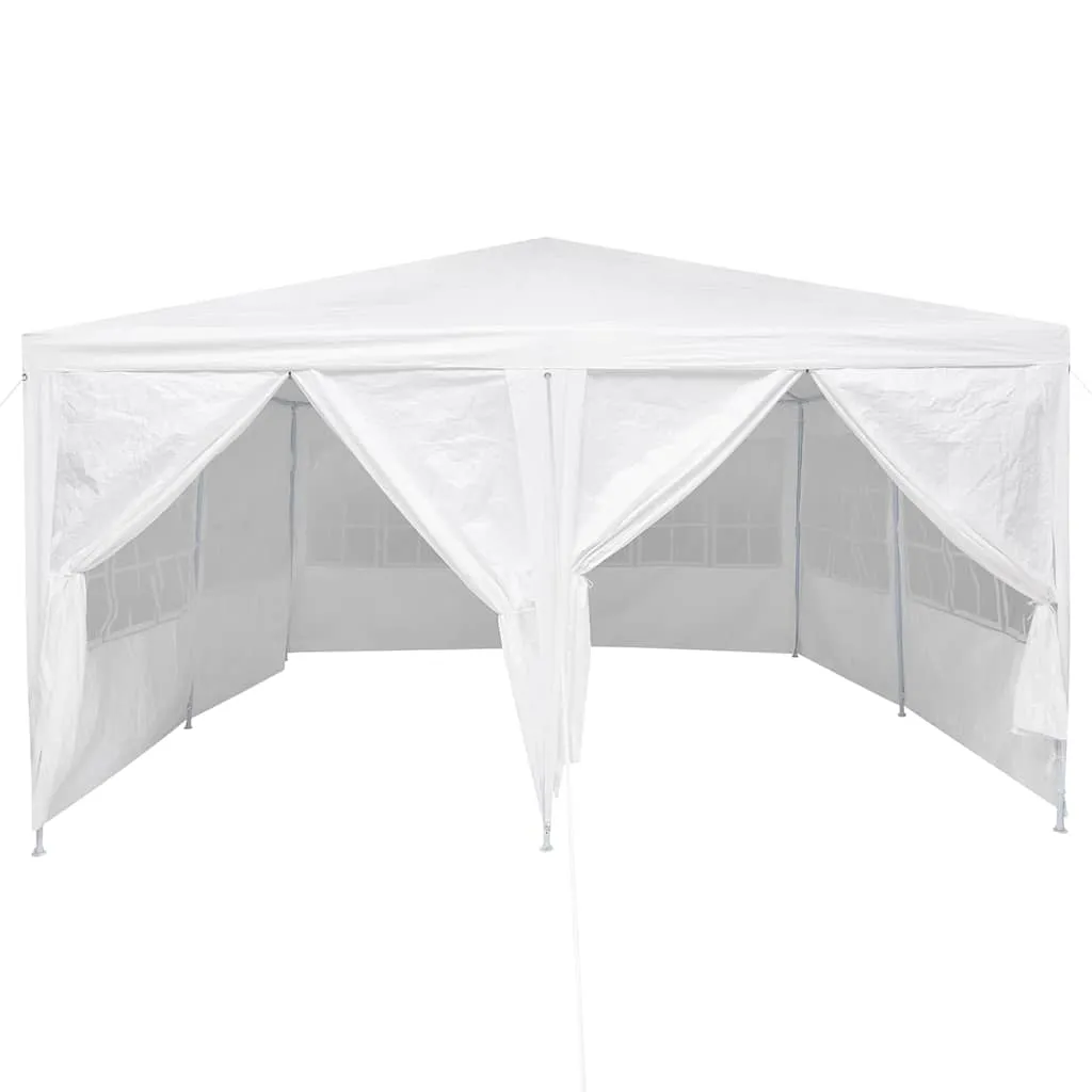 Weißes Partyzelt 400 x 400 x 266 cm – Wetterfest und Zusammenklappbar